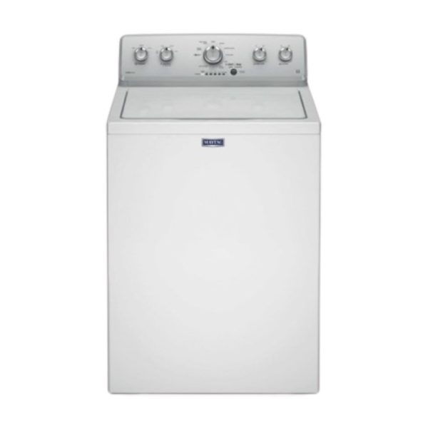MAYTAG top-mounted automatic home washing machine M/4KMVWC430JW, white, 12 kg capacity - 10 programs - 770 cycles - stainless steel drum - American