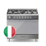 ARISTON gas oven M/BAM951EGSS, size 60 x 90 cm, steel - 5 gas burners - full safety - grill - timer