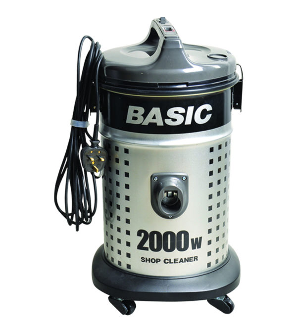 Basic 20 liter drum vacuum cleaner, black and silver