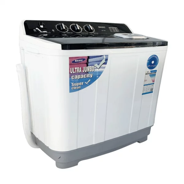 Basic twin tub washing machine, 10 kg, white