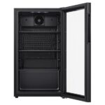 Eugene refrigerator 94 liters 3.3 feet single door black glass D-frost