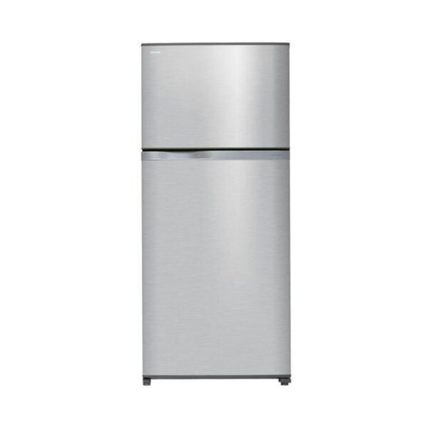 Toshiba refrigerator, 19.6 feet, two doors, silver
