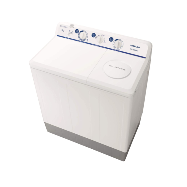 Hitachi twin tub washing machine, 9 kg, white
