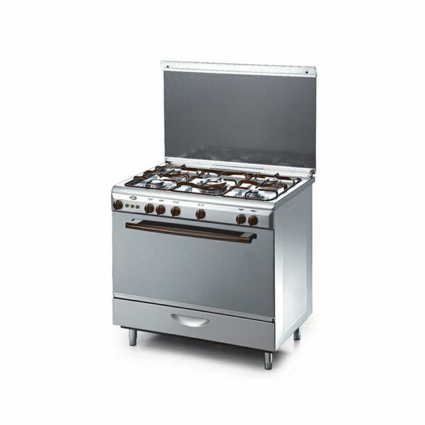 Kiriazi gas oven, 5 burners, grill / size 90*60