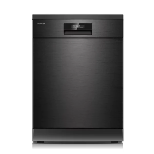 Toshiba dishwasher, 14 place settings, 8 programmes, black steel
