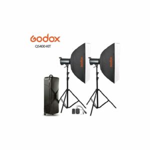 جودوكس QS400 طقم فلاش تصوير + 2 حامل إضاءة