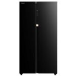 Toshiba side-by-door refrigerator, 19.4 feet, inverter, black