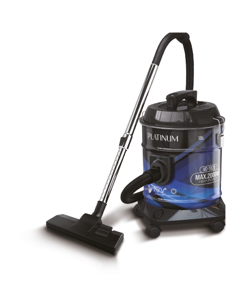 Platinum vacuum cleaner - 18 liters - black and blue color