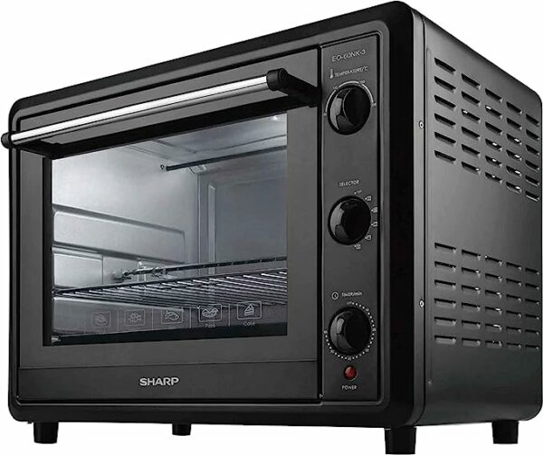 Sharp 60L Double Glass Electric Oven - Black