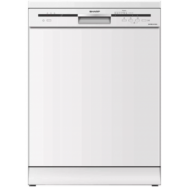 Sharp Dishwasher With 12 Place Cutlery And 6 Programs - White