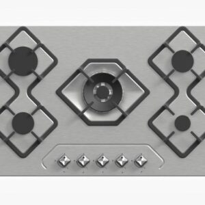 Star way steel gas hob, diamond shape, front switches