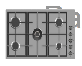 Built-in gas hob, 90 cm, from General Supreme