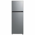 Midea refrigerator with top freezer, 12 cubic feet, 338 liters - silver