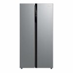 Midea side-by-side refrigerator, 18.0 feet - 510 litres, smart inverter - silver