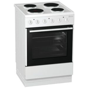 Freestanding electric stove and oven, Eugene, iron surface, 55x55 cm, 4 top burners - Turkish white
