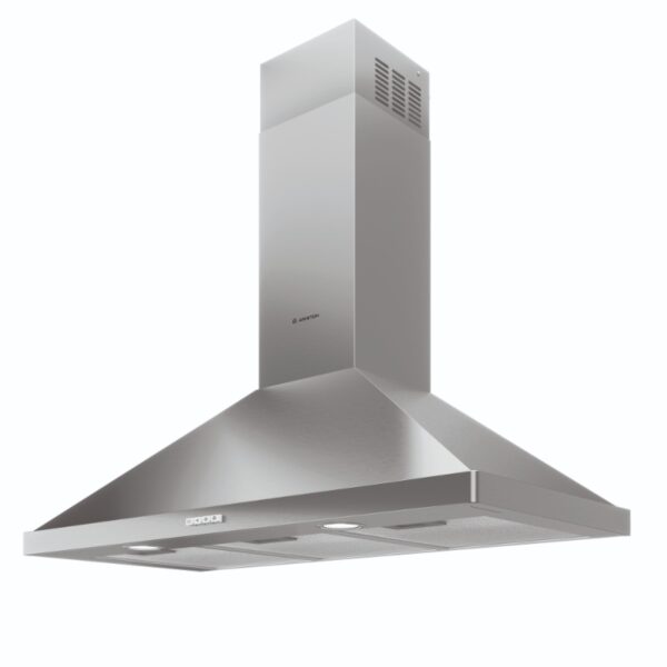 Ariston free-standing cooker hood, pyramid design - 3 speeds - silver