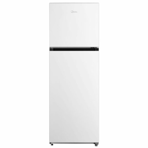 Midea refrigerator with top freezer, 12 cubic feet, 338 liters - white