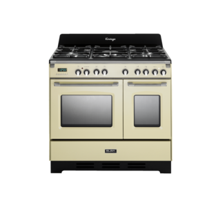 Elba electric and gas oven, 5 burners, 90 cm, beige