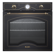 Elba Classic Built-In Electric Oven, 9 functions, 74 litres, black