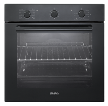 Elba built-in electric oven, 9 functions, 74 litres, black
