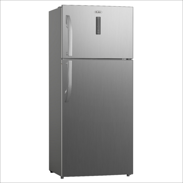 Elba double door refrigerator, 528 litres, no frost, steel