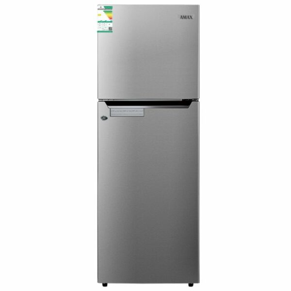 Amax refrigerator, two doors, 11.7 feet, 327.6 liters - steel