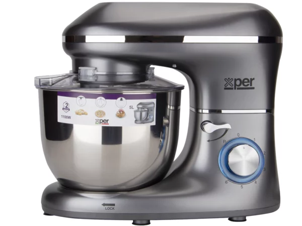 xper mixer, power 1100 watts, capacity 5 liters - silver
