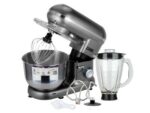 xper mixer, 1100 watts, 4.5 liters, with a 1.5 liter glass blender - silver