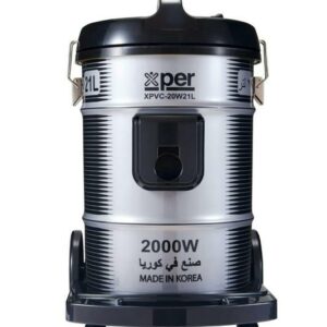 Korean Xper Vacuum Cleaner, 2000 Watt, 21 Liter Barrel - Black and Silver