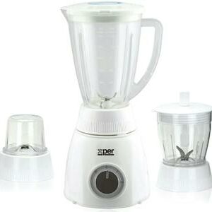 xper Blender 400W 1.6L with chopper and grinder - white