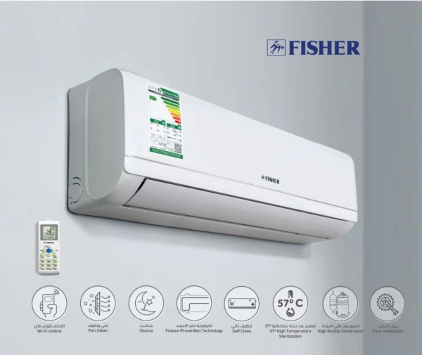 Fisher split air conditioner, 12 inverter - hot/cold