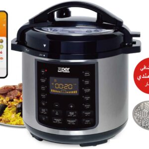 Xper pressure cooker, 6 liters, 1000 watts, granite, mandi attachment - Wi-Fi