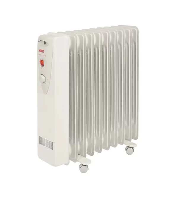 German HAAM heater, 10 fins, 2000 watts - white