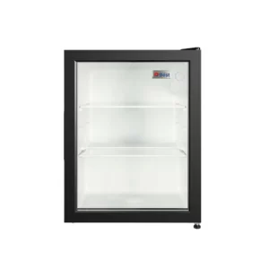 Technobest refrigerator with transparent front (glass) with a capacity of 76 liters, 2.7 cubic feet - black color