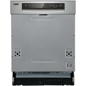 Xper semi-built-in dishwasher, 14 place settings, 7 programs - silver