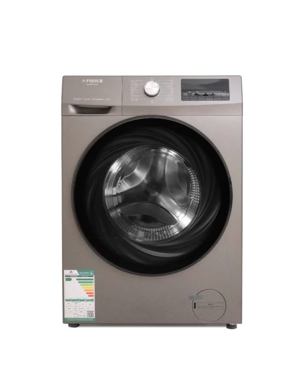 Fisher front automatic washing machine, 12 kg, inverter - steel
