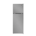 Technobest refrigerator, 350 liter capacity, 12.3 feet, two doors, anti-freeze - silver