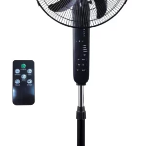 xper stand fan, 70 watts, 16 inches, with remote control - black