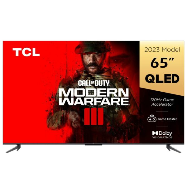TCL تلفزيون 65 بوصة، QLED UHD Google TV و 120 هرتز