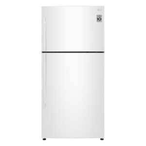 LG two-door refrigerator, 15.4 feet, white