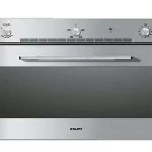 Glem gas built-in oven, 89.5 cm, gas + electric grill, 5 functions - steel