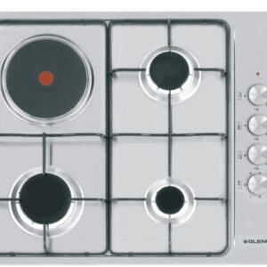 Glem Gas Built-In Surface stove- Gas/Electricity - 58.5 cm - Steel
