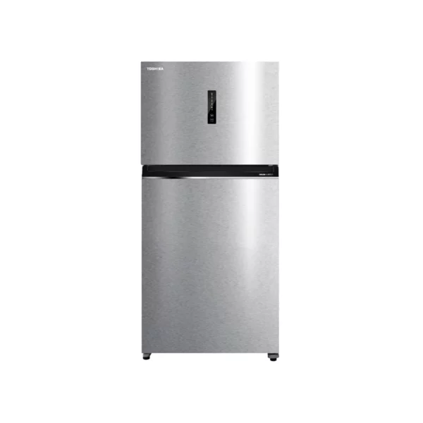 Toshiba two-door refrigerator (19.6 feet, 554 litres) - inverter compressor - steel