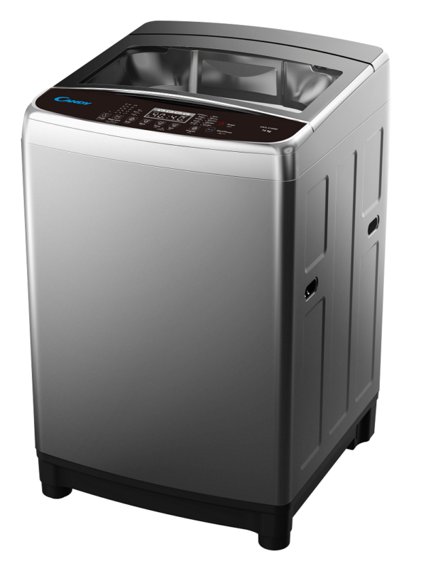 Candy washing machine, 14 kg, top load, silver