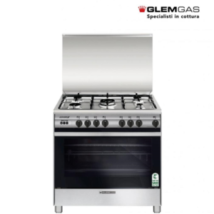 Glem gas oven 60*80 - steel - full safety - 5 gas burners