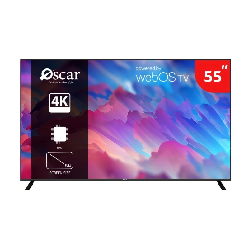 أوسكار شاشة سمارت 55 بوصة QLED UHD 4k – بدون إطار